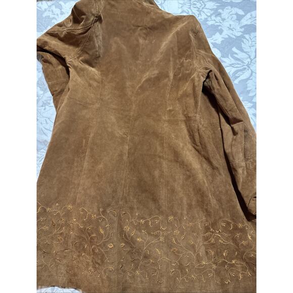 Prospor& Devine Leather Ground Floor Floor Floral Jacket Size M - Picture 9 of 10